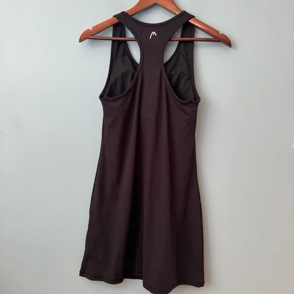 Head Sleeveless Tennis Dress with Shelf Bra in Black. Women’s Small - Picture 6 of 10